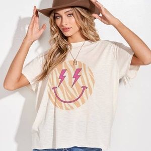 Smiley Face Fringe T-Shirt